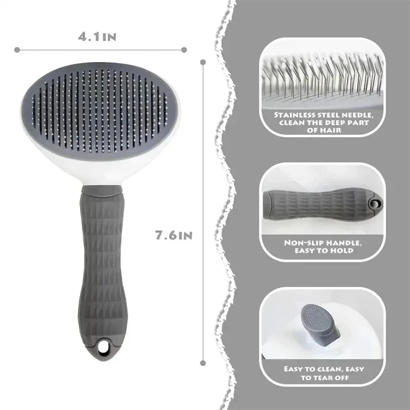 Brosse auto-nettoyante pour chiens et chats – Retire-poils