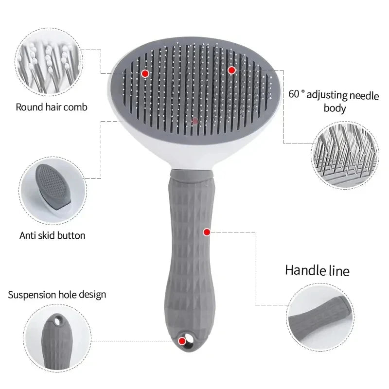 Brosse auto-nettoyante pour chiens et chats – Retire-poils